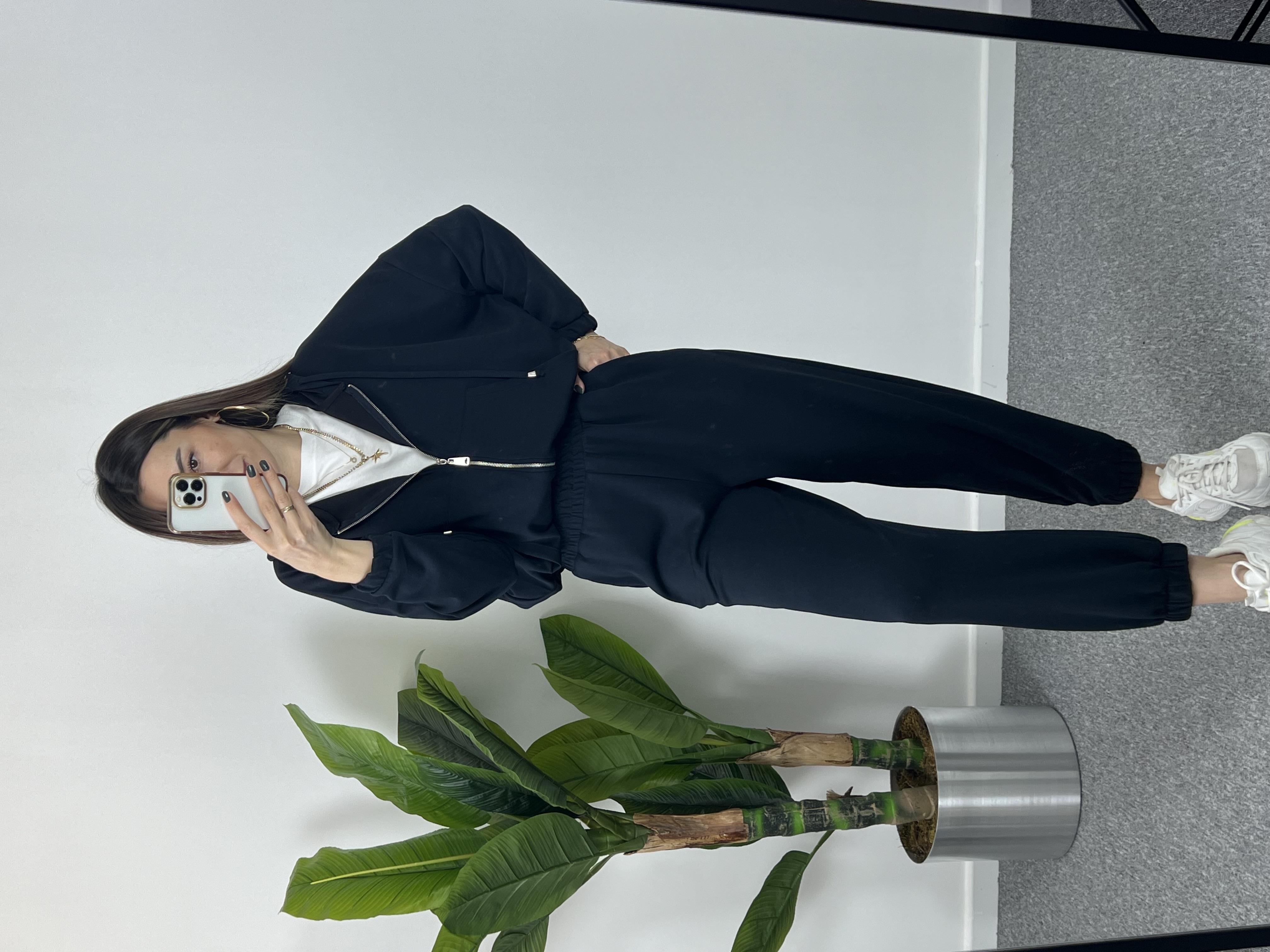 Modal Kumaş Fermuarlı Eşofman Takımı