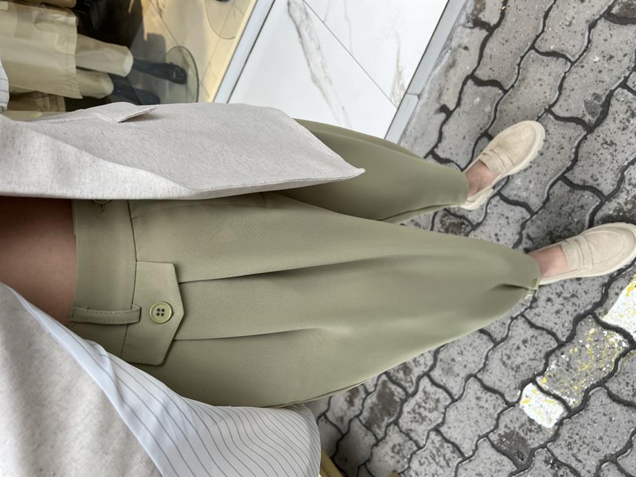 NMS YAĞ YEŞİLİ ŞALVAR PANTOLON