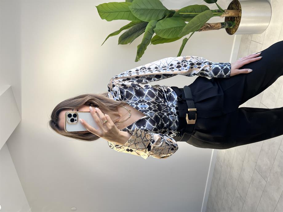 SATEN BAĞLAMALI BLUZ