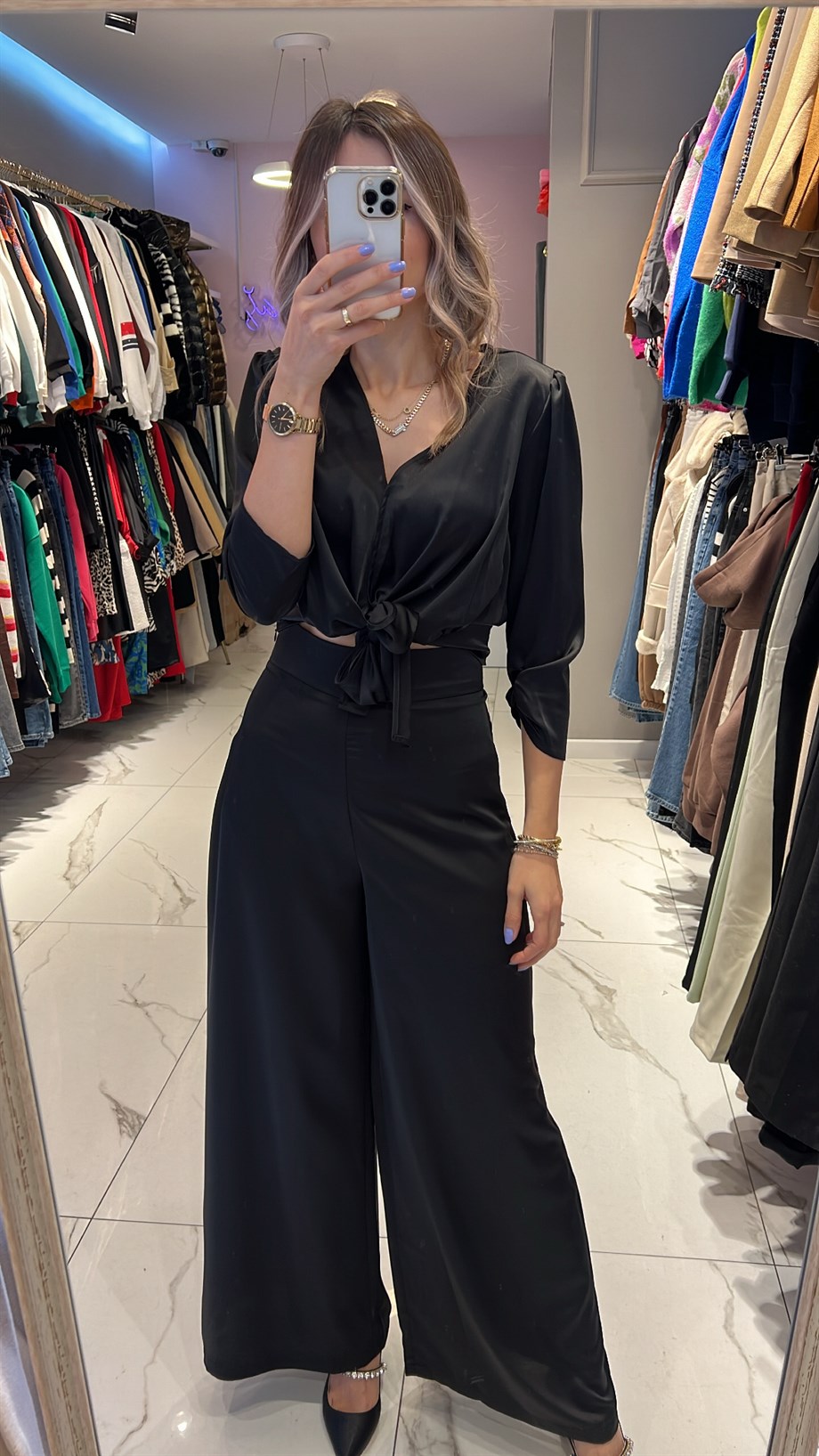 Siyah Saten Takım
