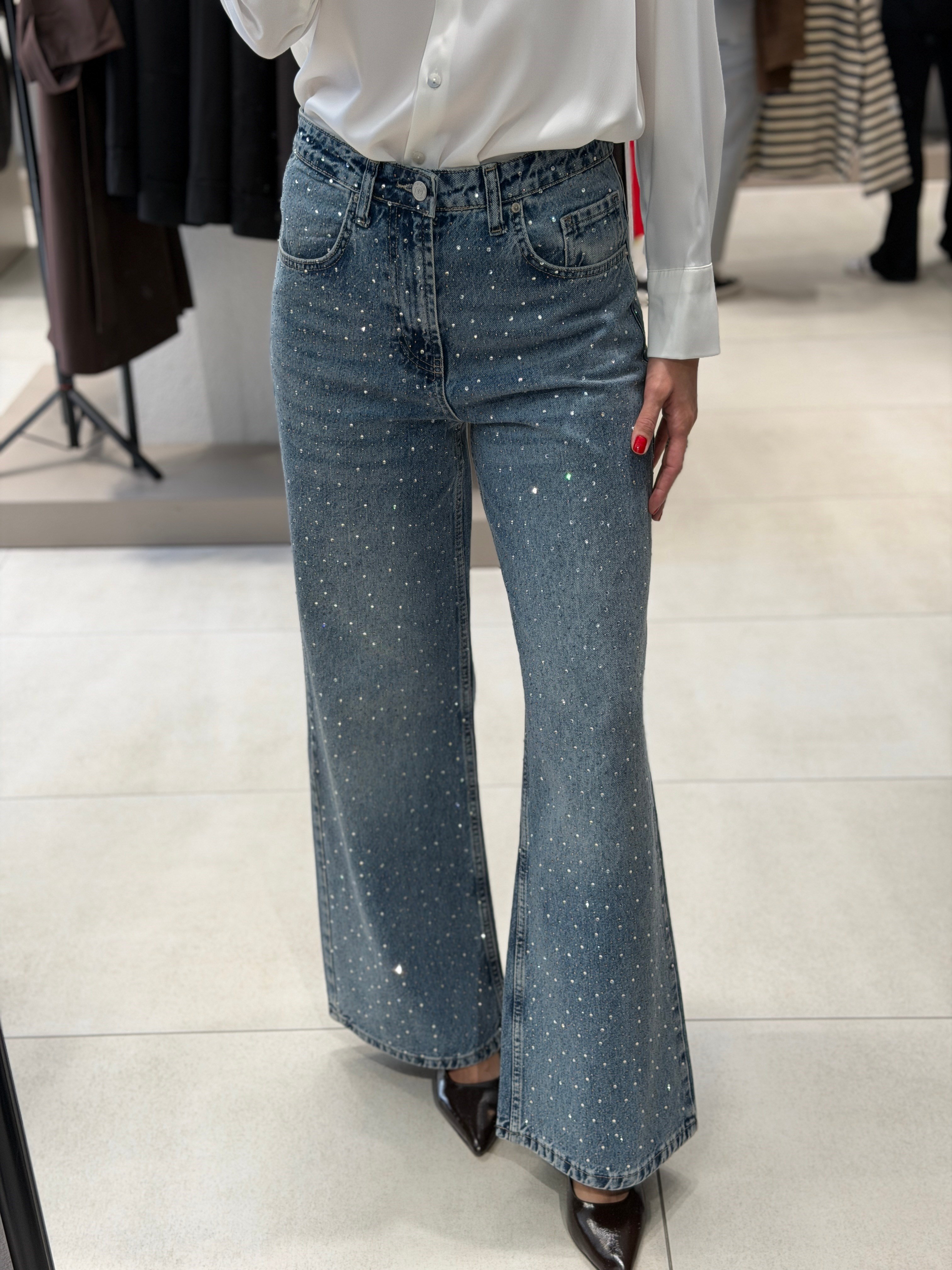 Taşlı Wideleg Jean MAVİ