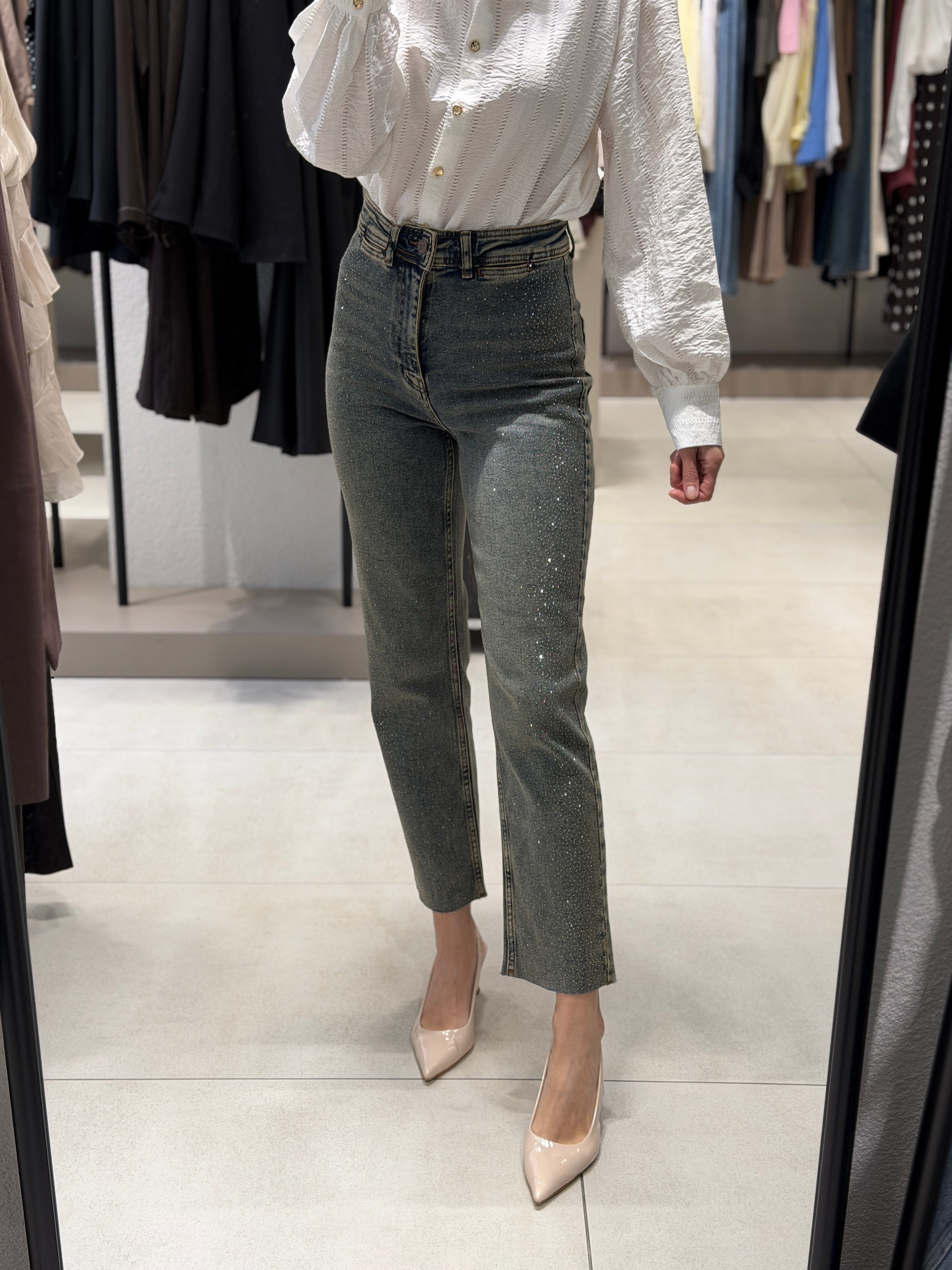 Tint Yıkama Taşlı Momfit MAVİ