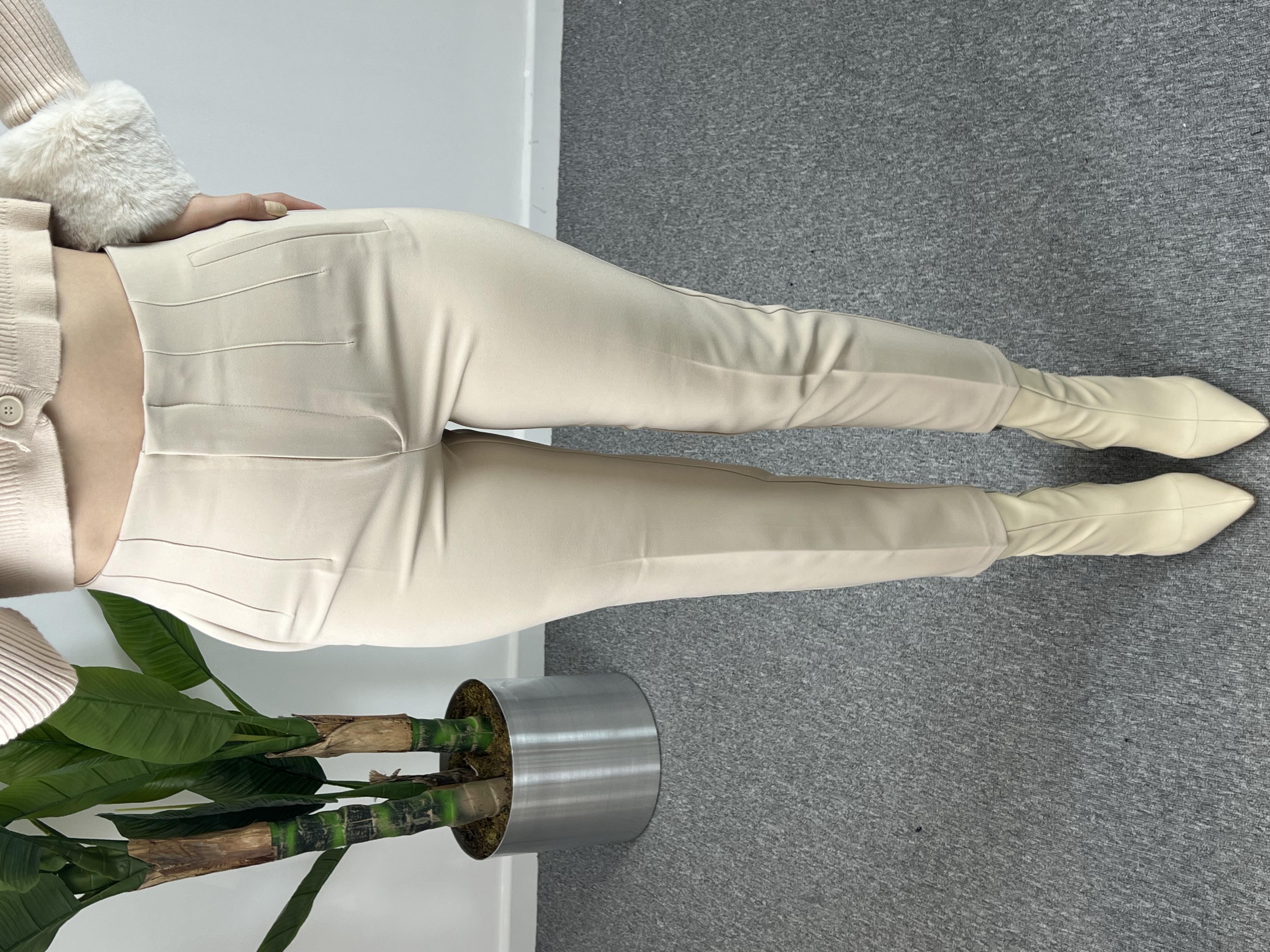 ZR Model Krem Kumaş Pantolon