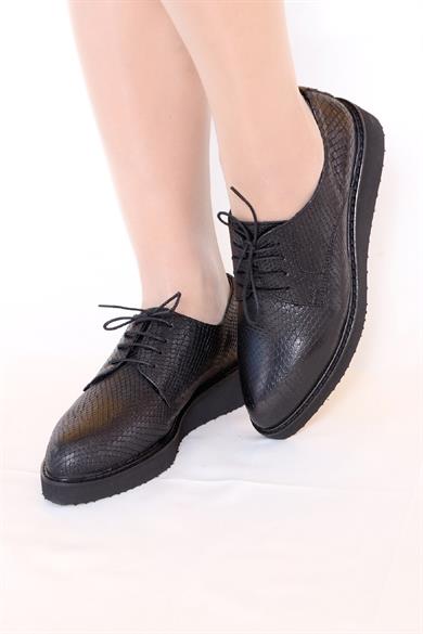 Kadın Hakiki Deri Klasik Ayakkabı Siyah