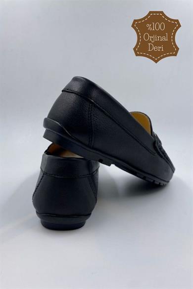 Hakiki Deri Erkek Klasik  Ayakkabı Siyah