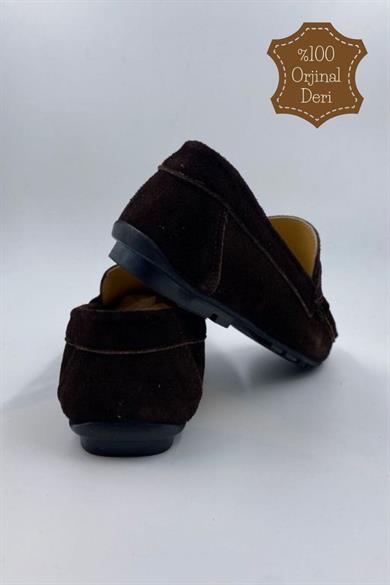 Hakiki Deri Süet Erkek Klasik Ayakkabı Kahverengi