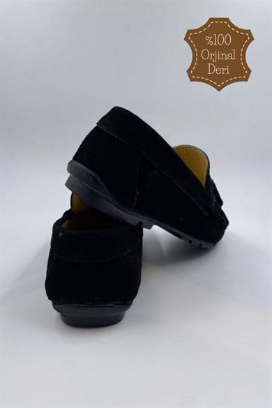 Hakiki Deri Süet Erkek Klasik  Ayakkabı Siyah