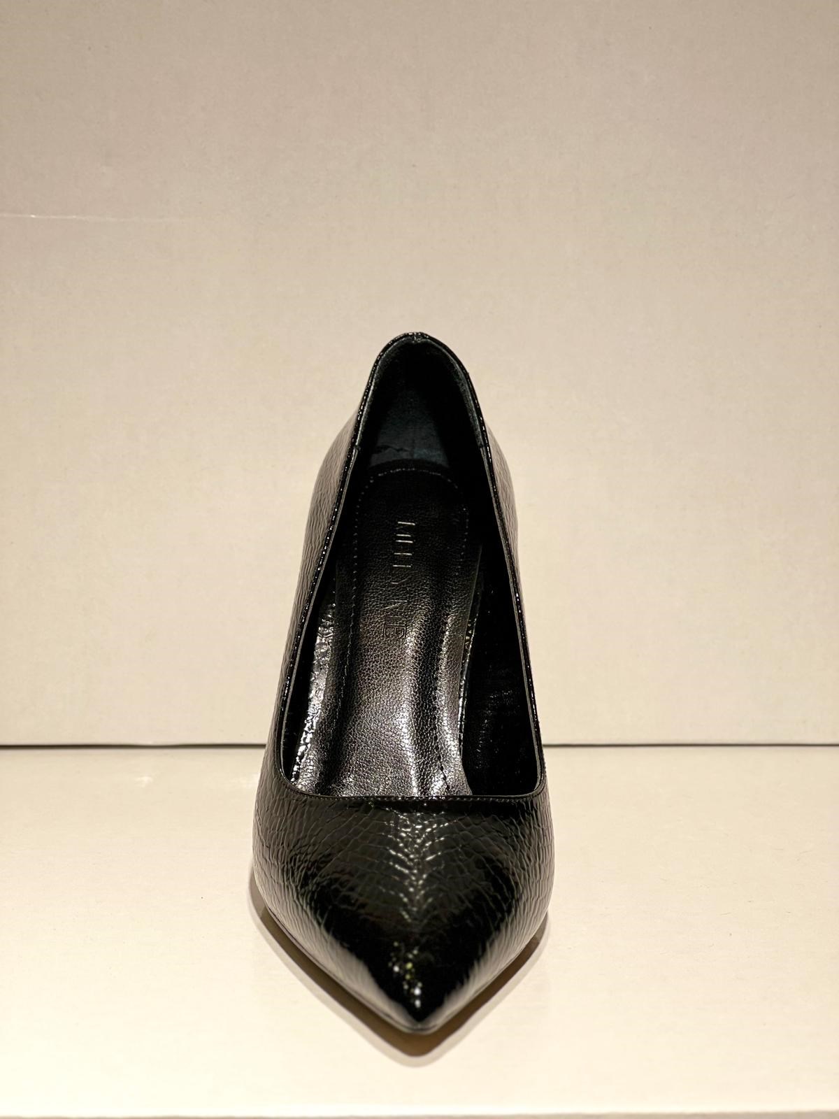 Begy-Siyah Yılan Derili Stiletto