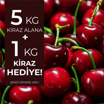 5 kg Taze Kiraz Alana 1 kg HediyeMevsim Meyveleri