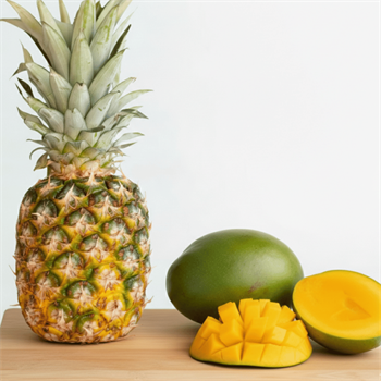 Ananas ve Jumbo Mango (Yemeye Hazır)Tropik Meyveler