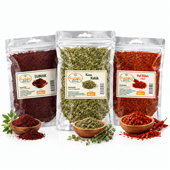 Kadın Emeği Baharat Seti ( Pulbiber Nane Sumak )Baharat & Tuz