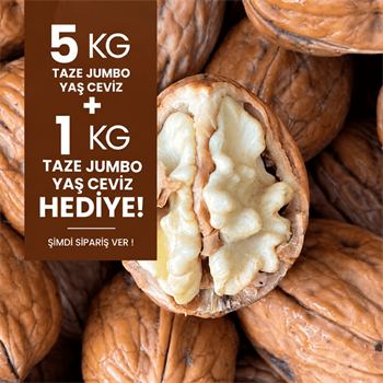 Taze Jumbo Ceviz (Yaş Ceviz) 5 kg alana 1 kg HediyeMevsim Meyveleri