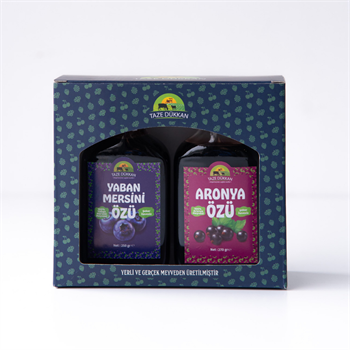Yaban Mersini Özü Aronya Özü Hediye Kutulu Set