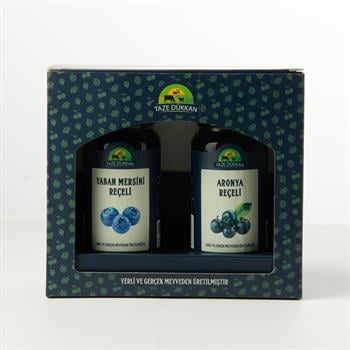 Yaban Mersini Reçeli Aronya Reçeli Hediye Kutulu SetTaze Dükkan Üretim Ürünleri
