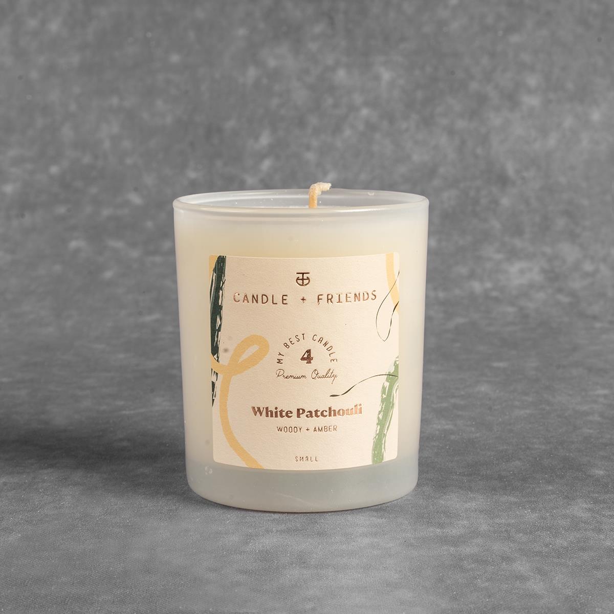 Candle + Friends no.4 White Patchouli Bardak Mum Küçük