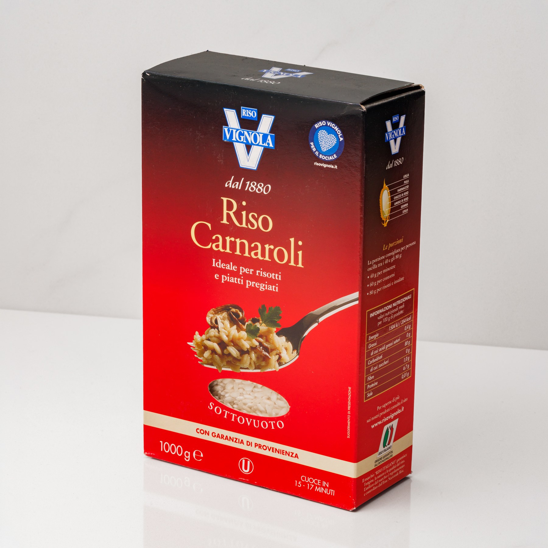 Riso Vignola Carnaroli Uzun Taneli Risotto Pirinci 1000 gr