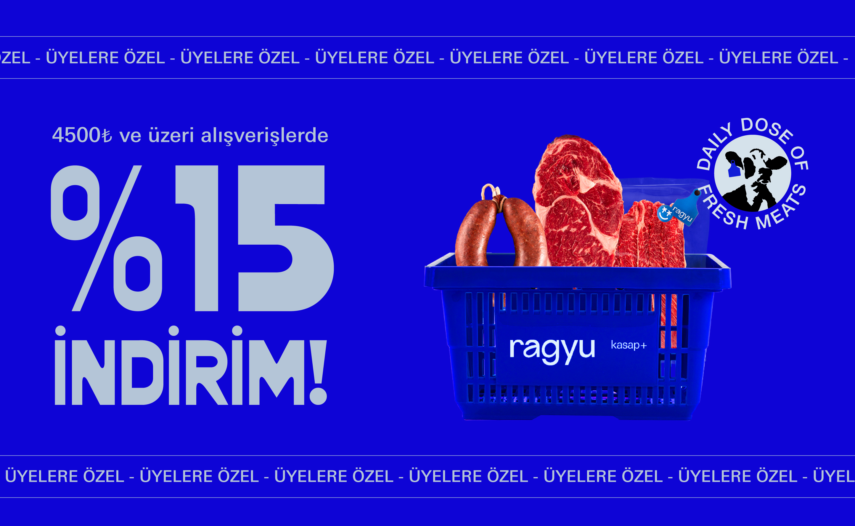 Üyelere özel 4500 TL ve üzeri siparişlerde %15 indirim