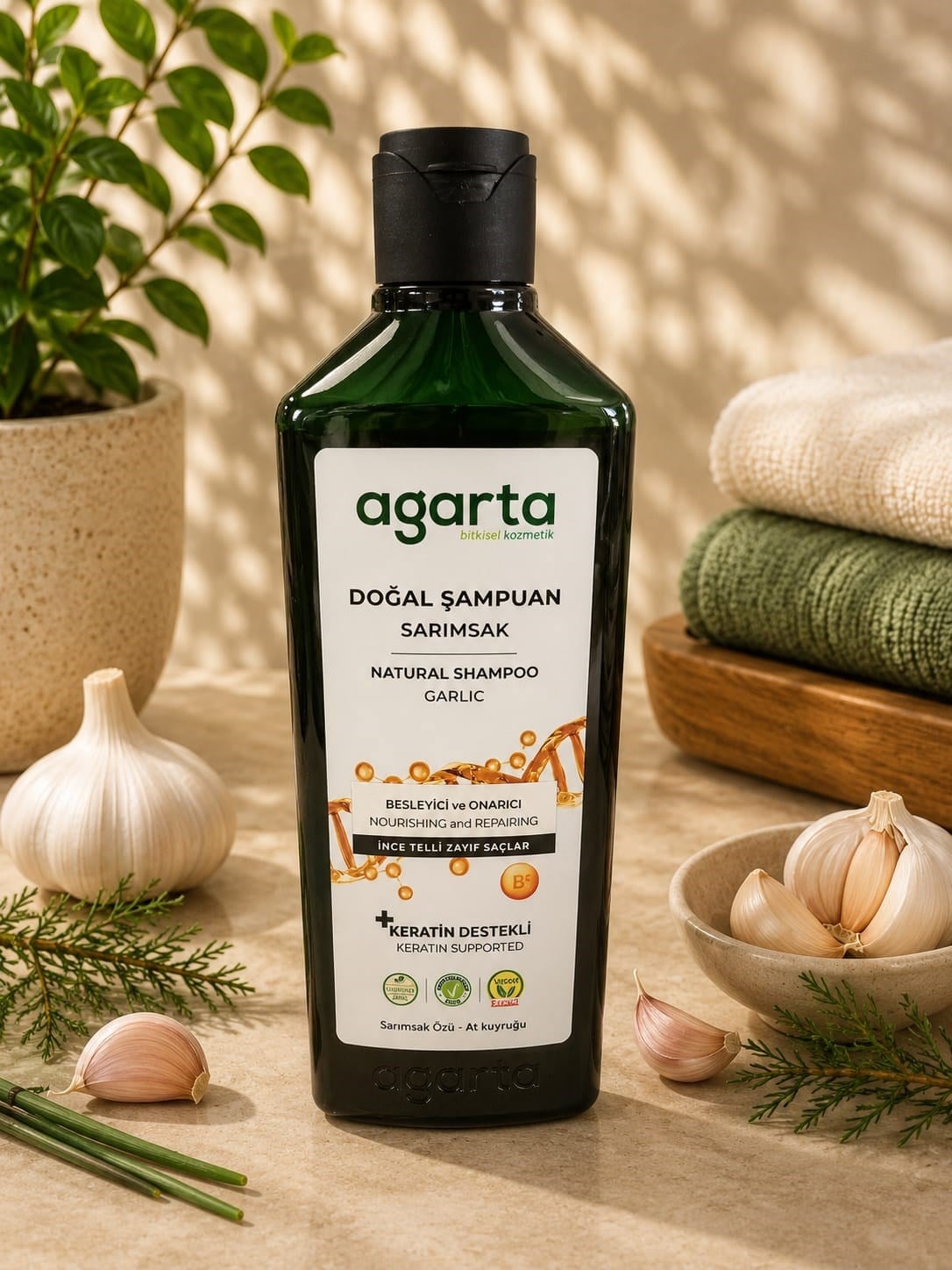 DOĞAL ŞAMPUAN SARIMSAK