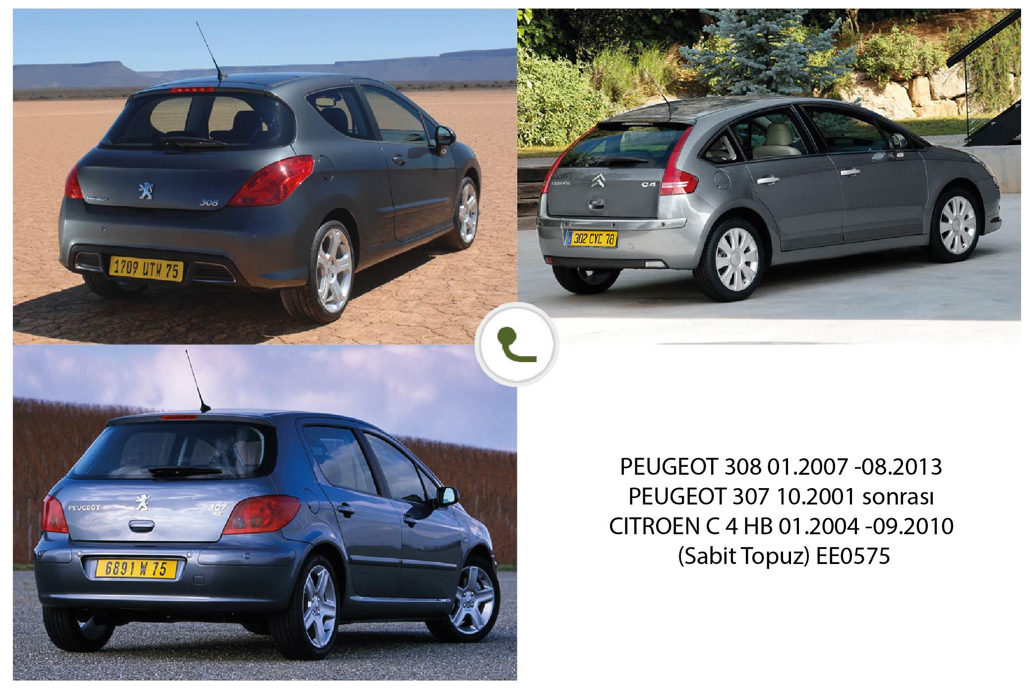 PEUGEOT 308   01.2007 -08.2013 (Sabit Topuz)