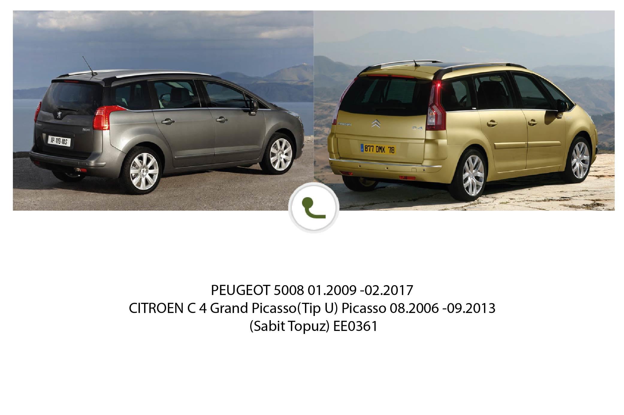 PEUGEOT 5008  01.2009 -02.2017 (Sabit Topuz)