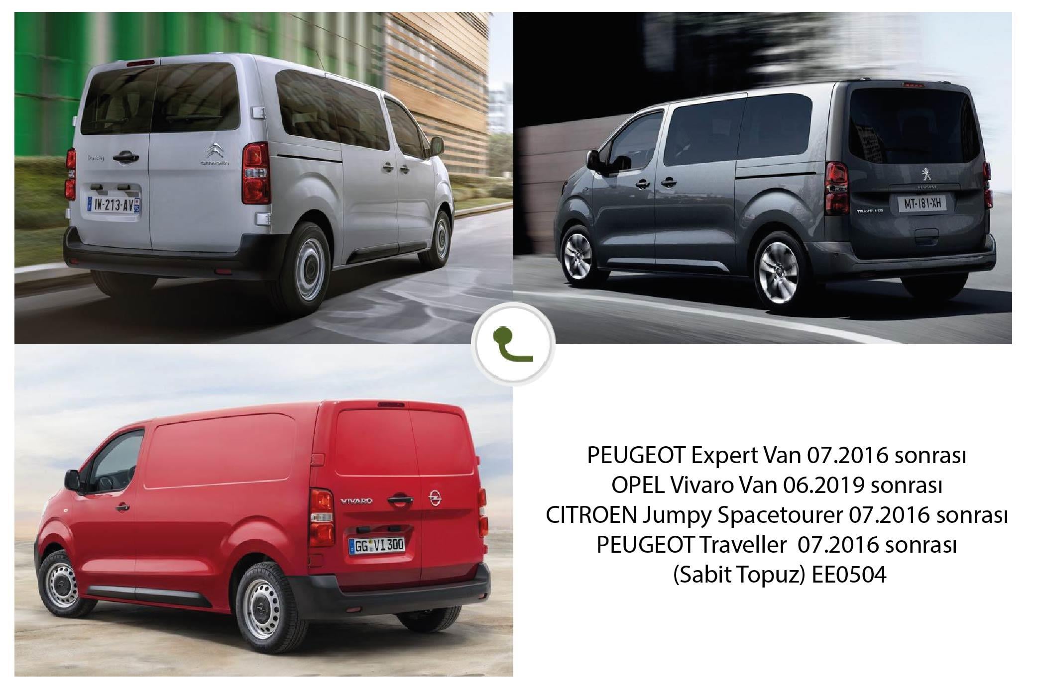 PEUGEOT Traveller  07.2016 sonrası (Sabit Topuz)