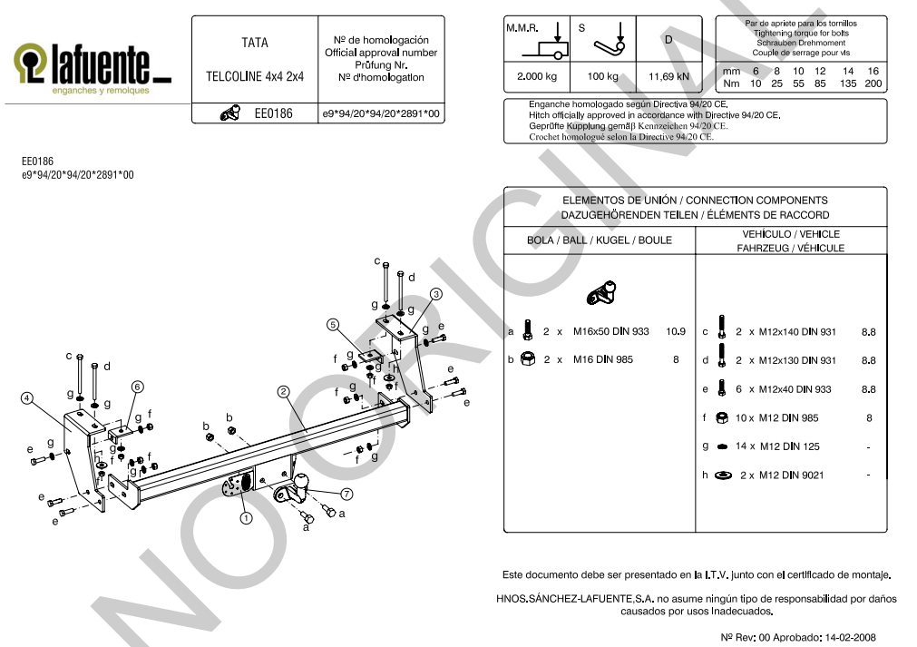 TATA Telcoline Allroad 01.2003 sonrası Flanşlı Topuz