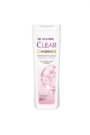 Clear Women Yumuşak ve Parlak Kiraz Çiçeği Esansı ve Keratin Kepeğe Karşı Etkili Şampuan 350 ml