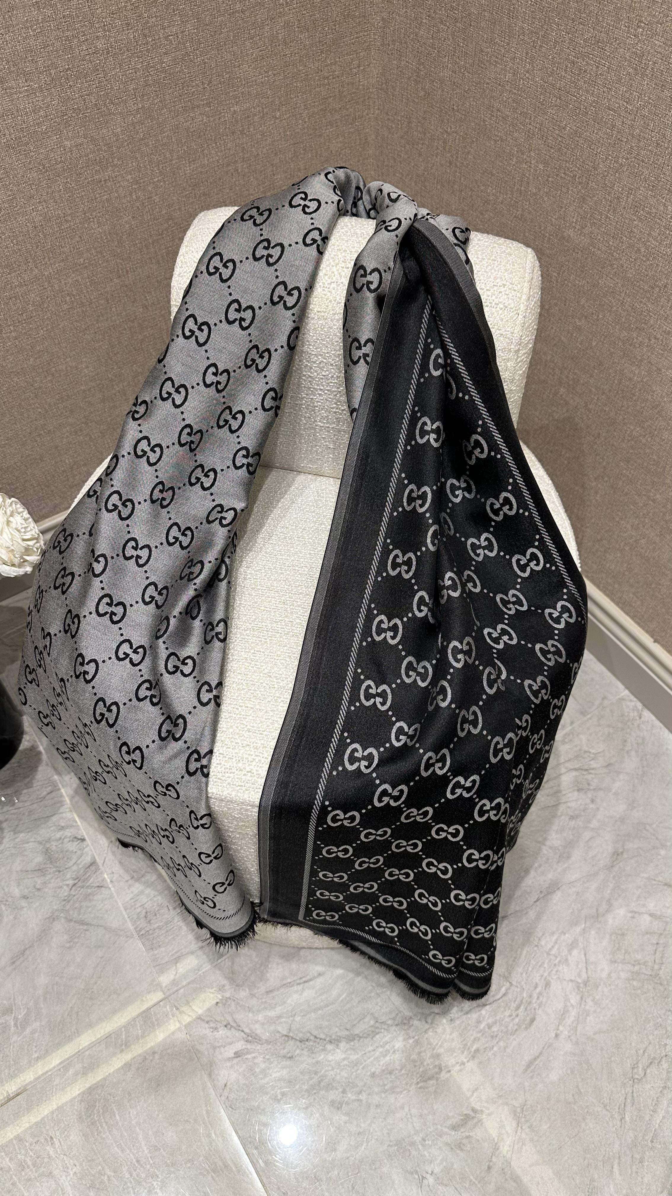 Pamuk İpek Şal Antrasit/Gri