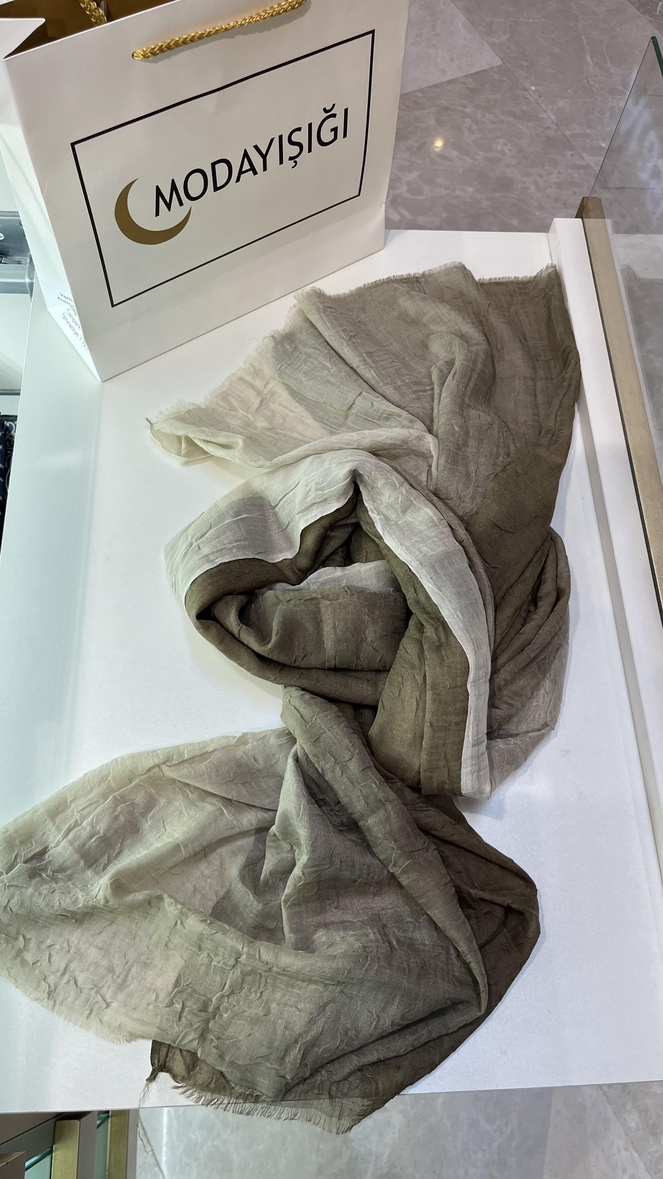 Konfor Şal Degrade Bej Renk