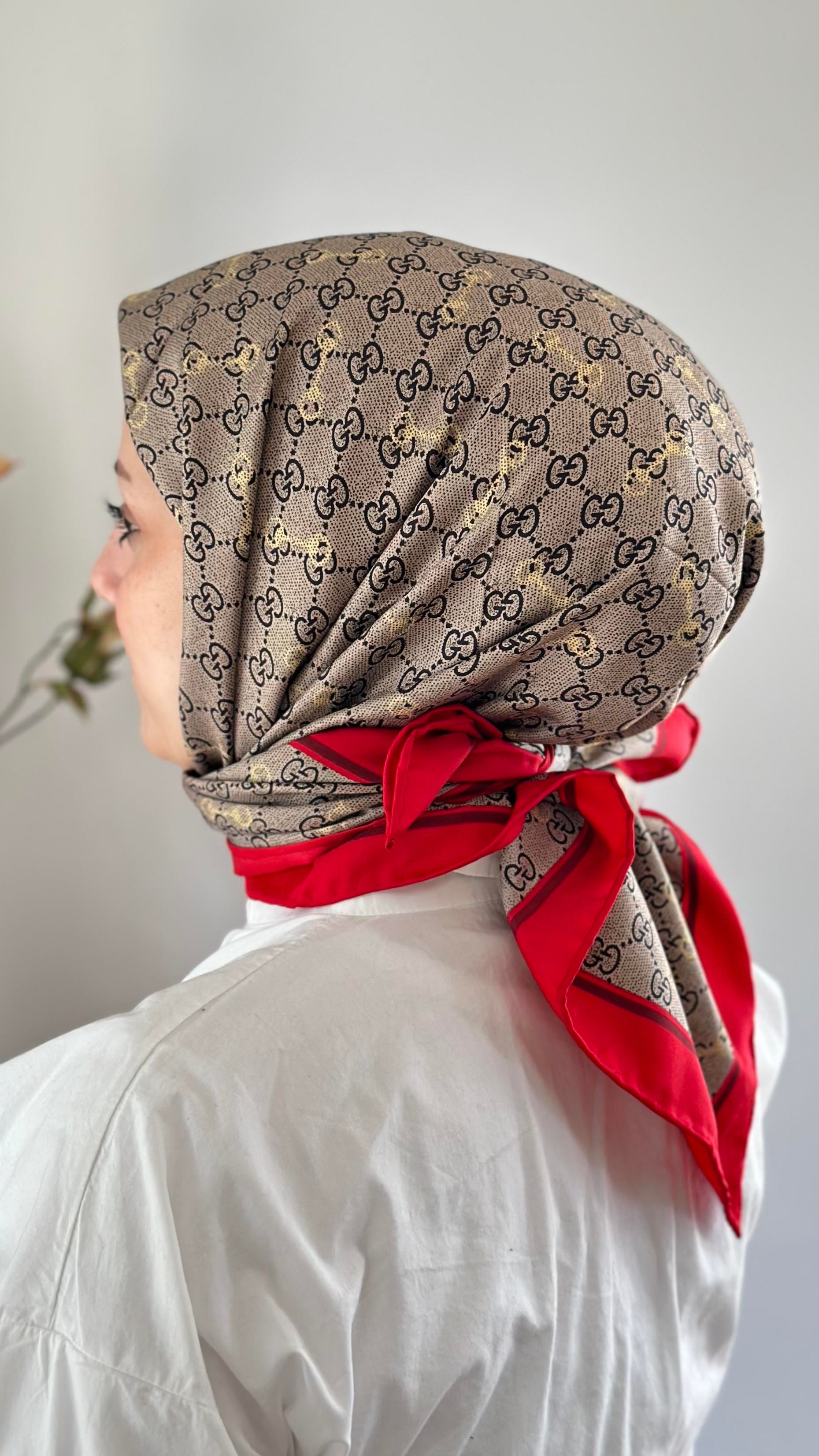 G Marka Kırmızı Twill İpek Eşarp