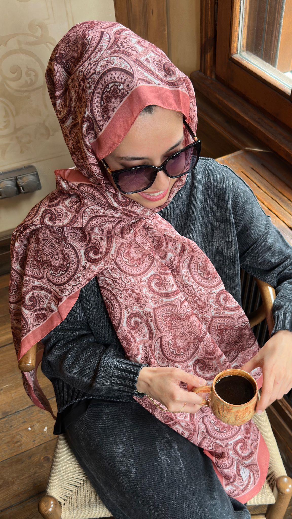 Pudra Pearl Soft Pamuk Şal