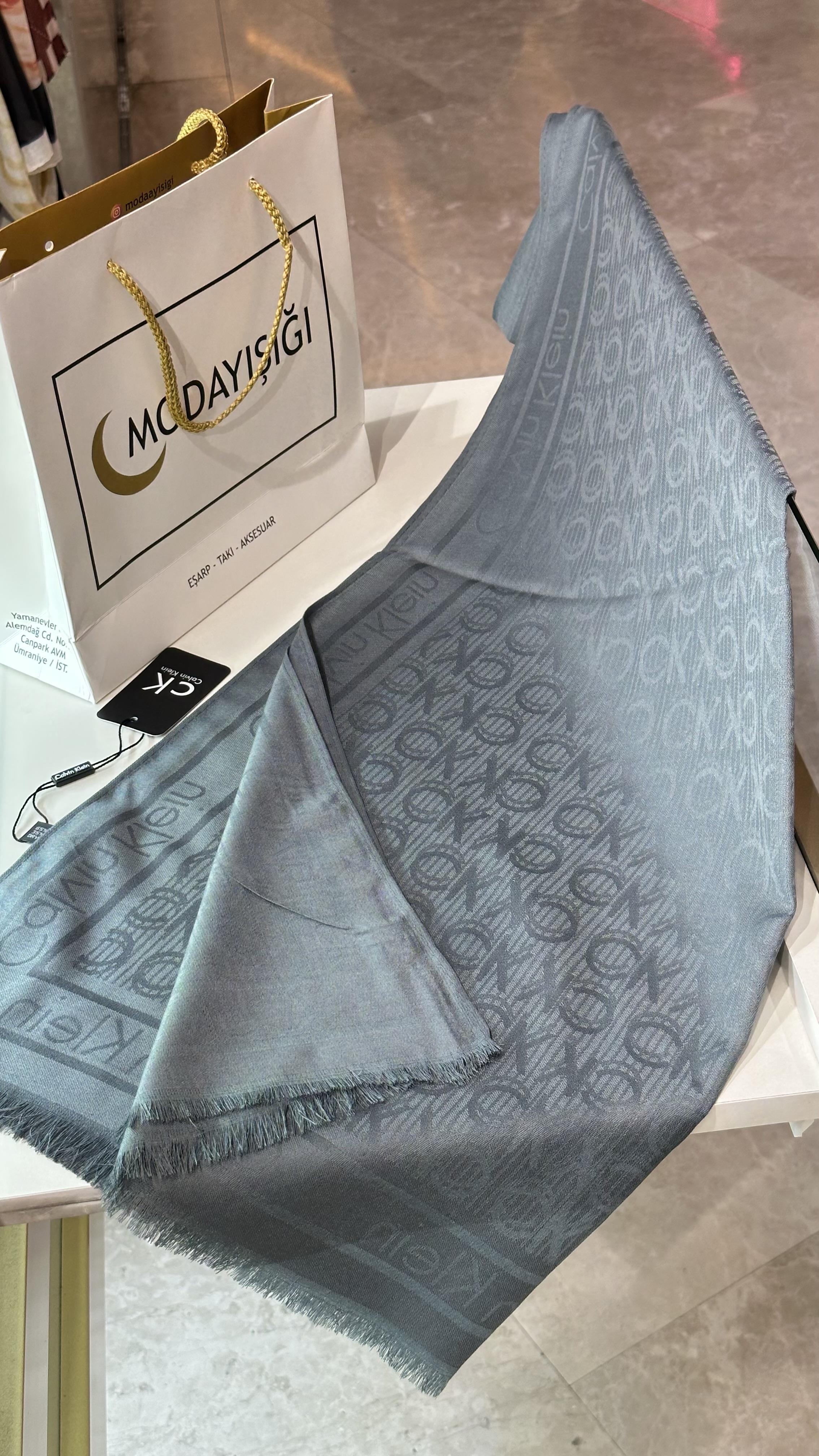 CK Yün Pamuk Şal Gri