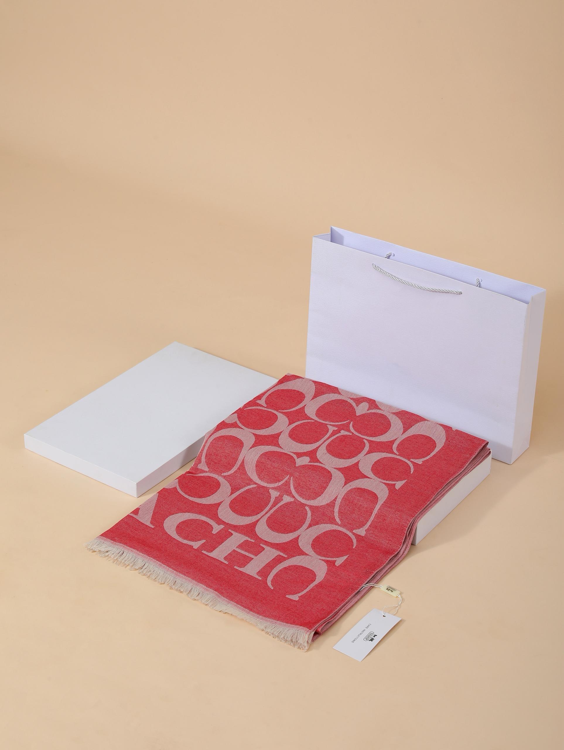 Yeni Sezon C Desen Ahududu Pembe Yün Pamuk Şal