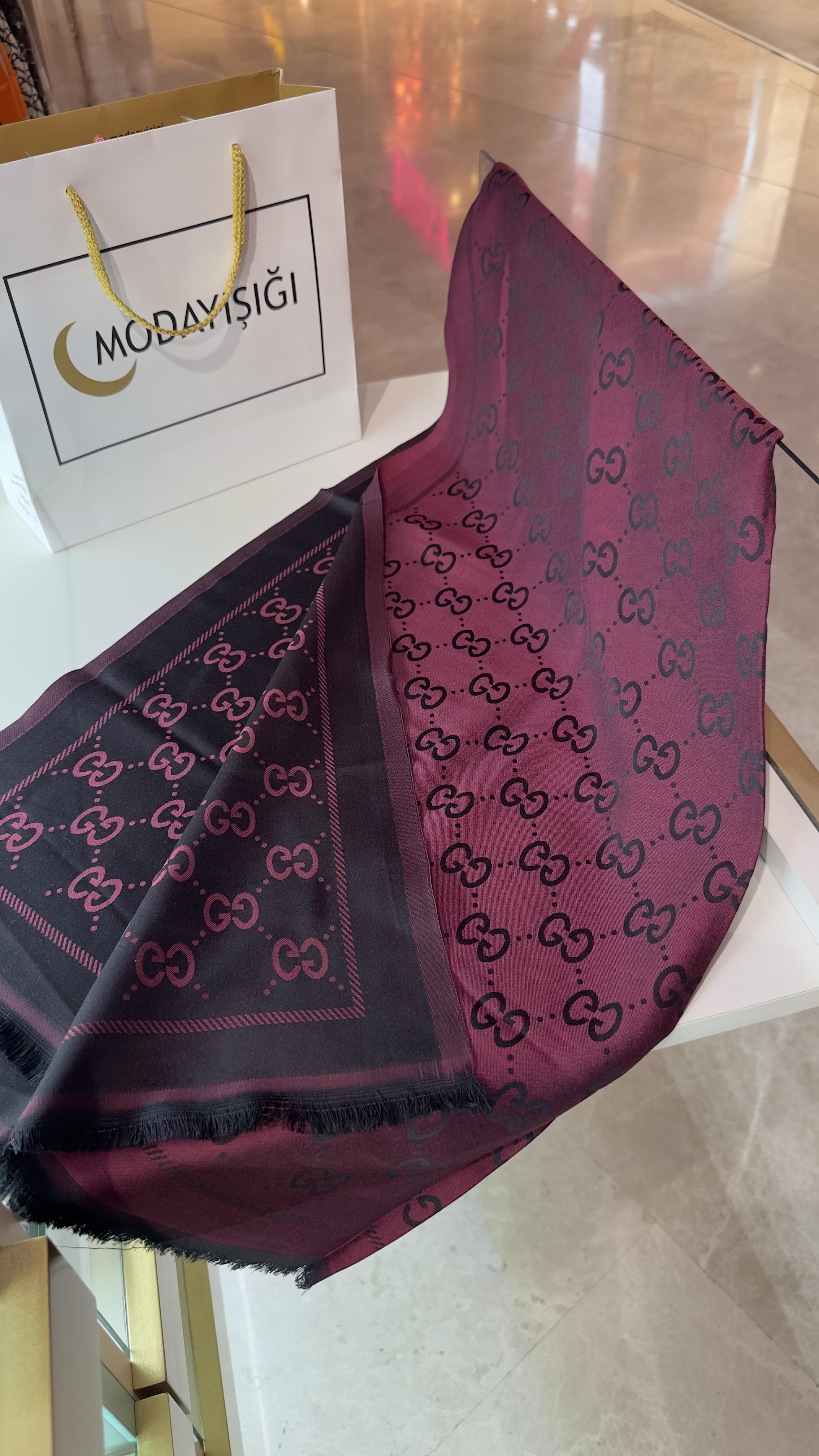 Pamuk İpek Şal Bordo