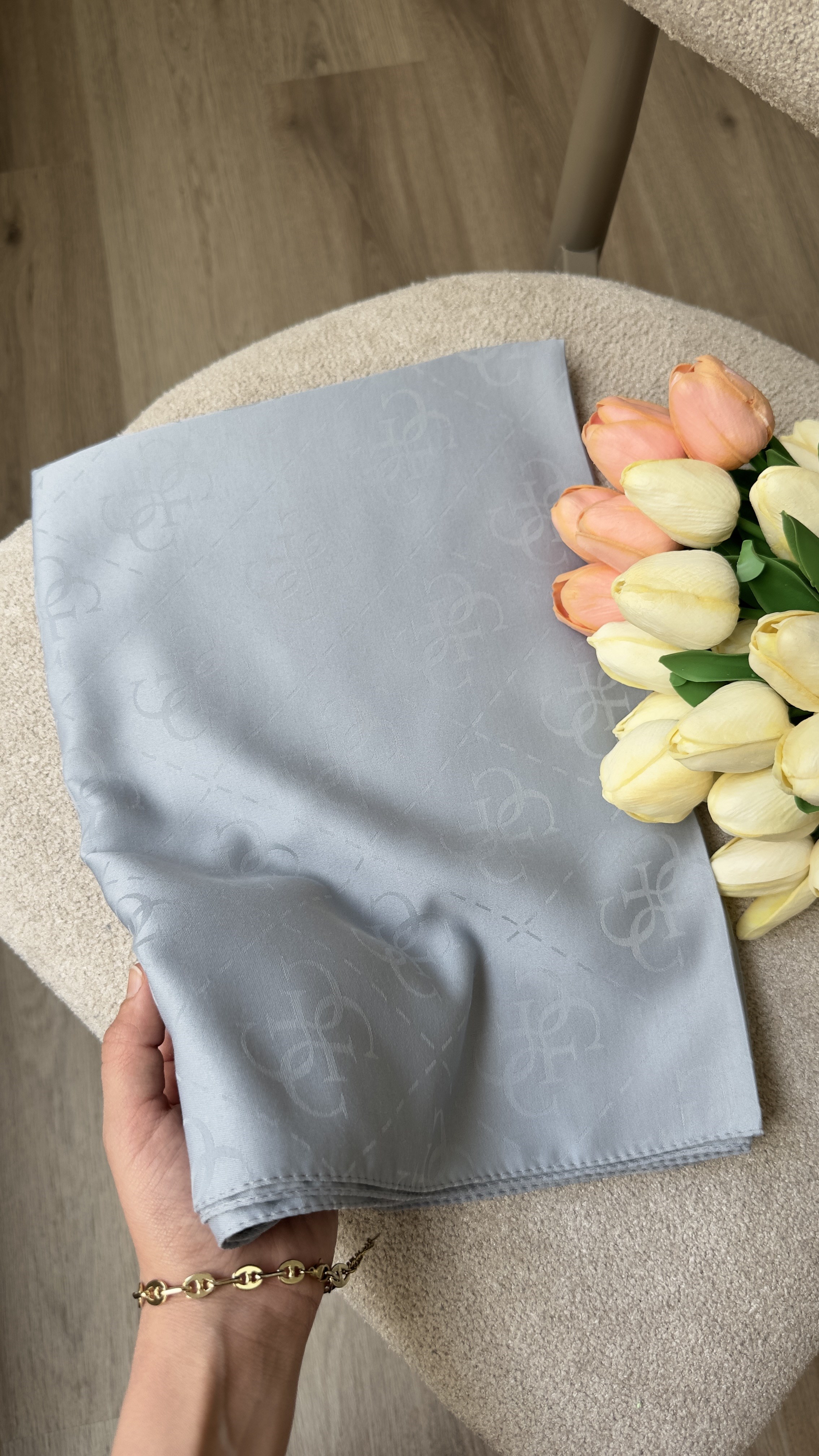 Modal Jakar Şal Açık Gri