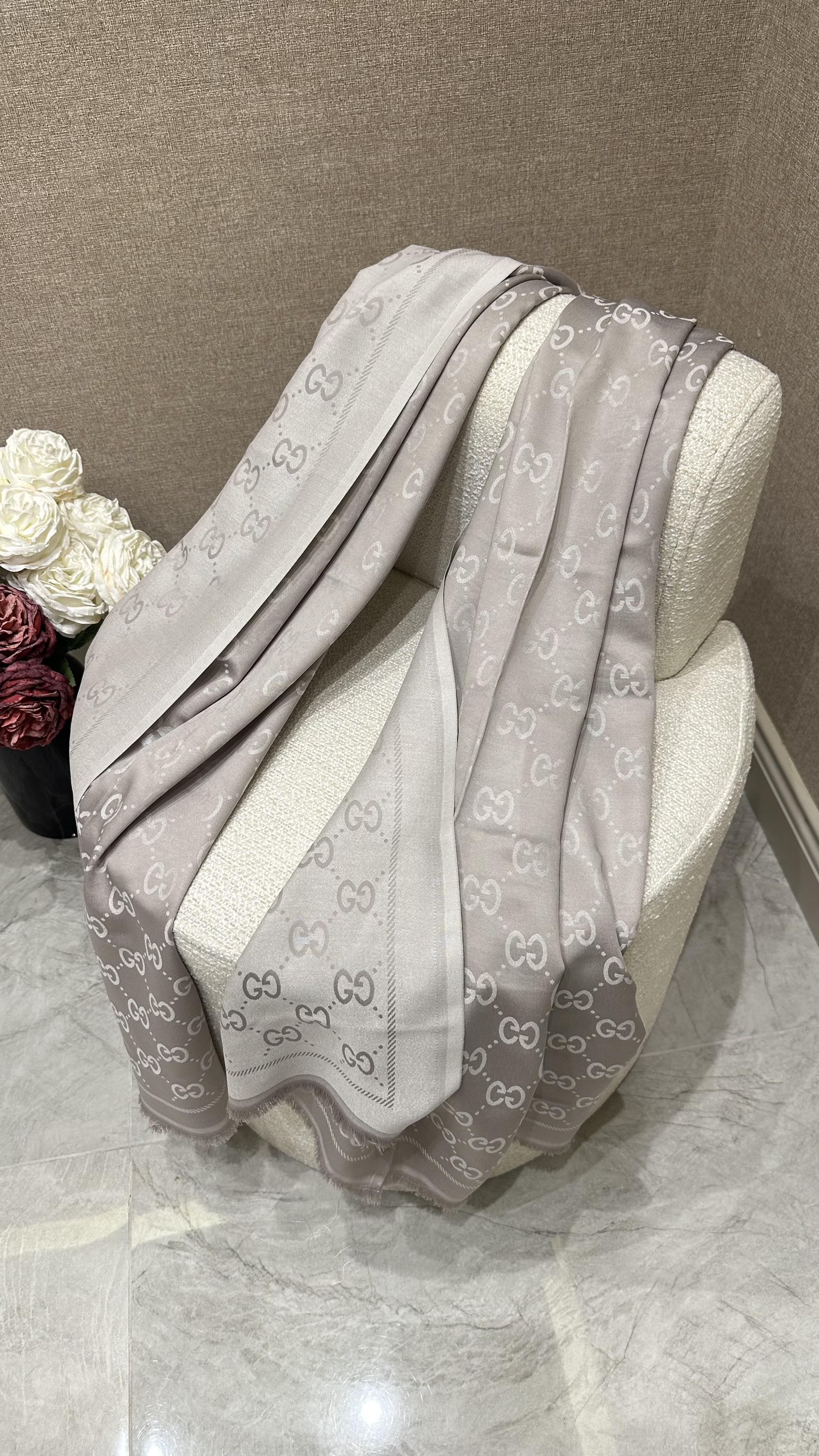 Pamuk İpek Şal Gri