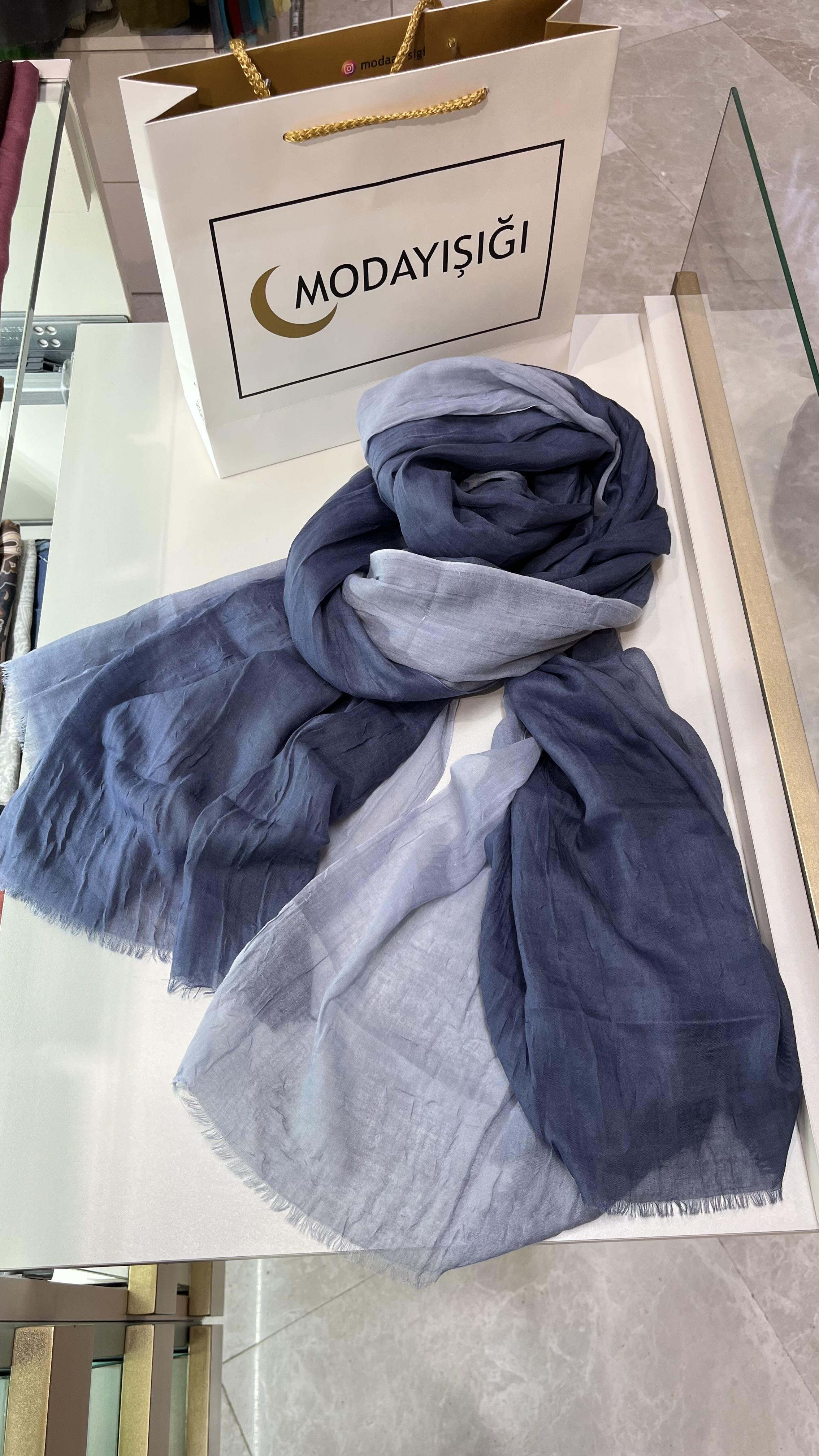 Konfor Şal Degrade Mavi  Renk