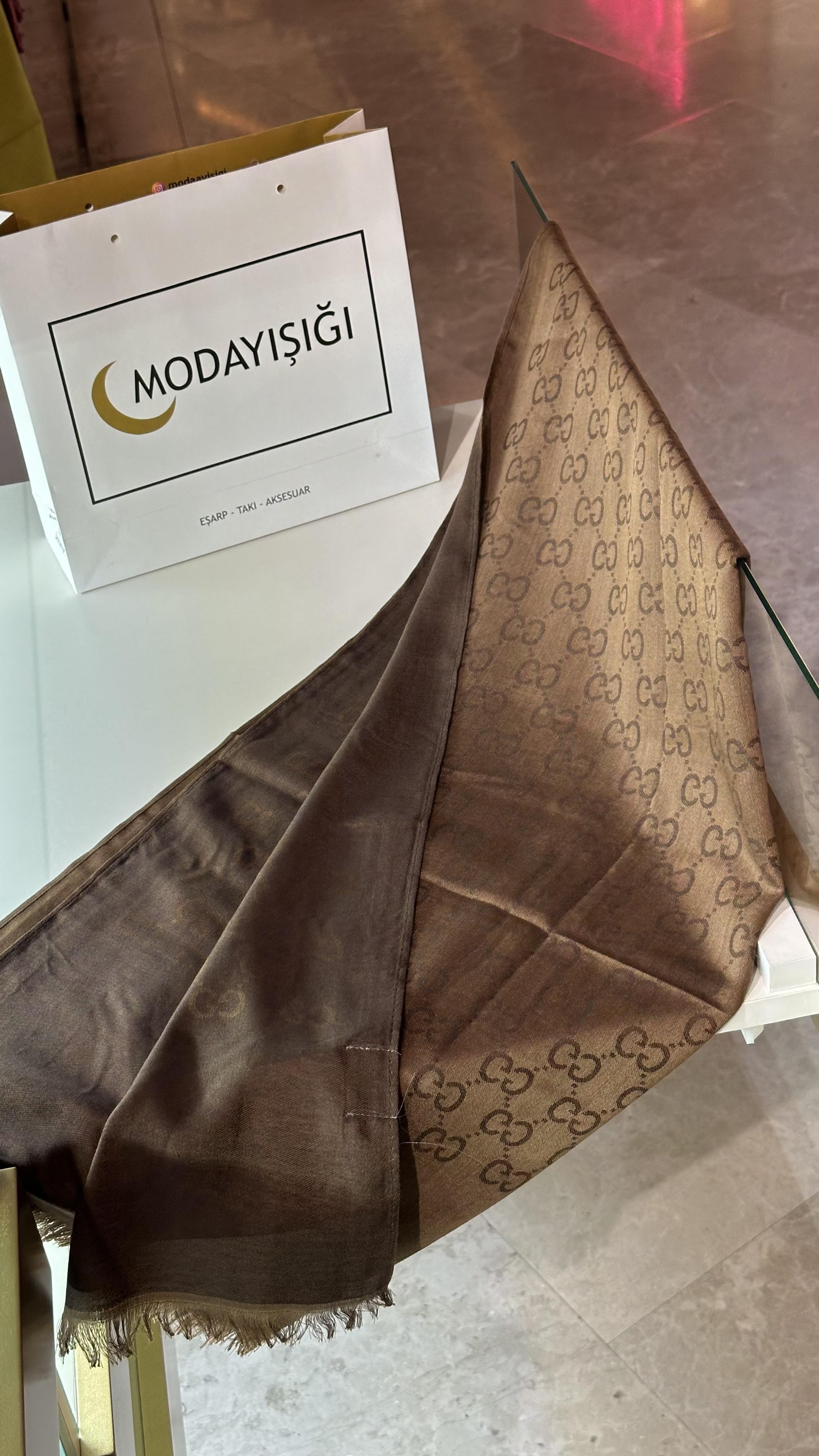 Yün Pamuk G Desen Tarçın Renk Şal