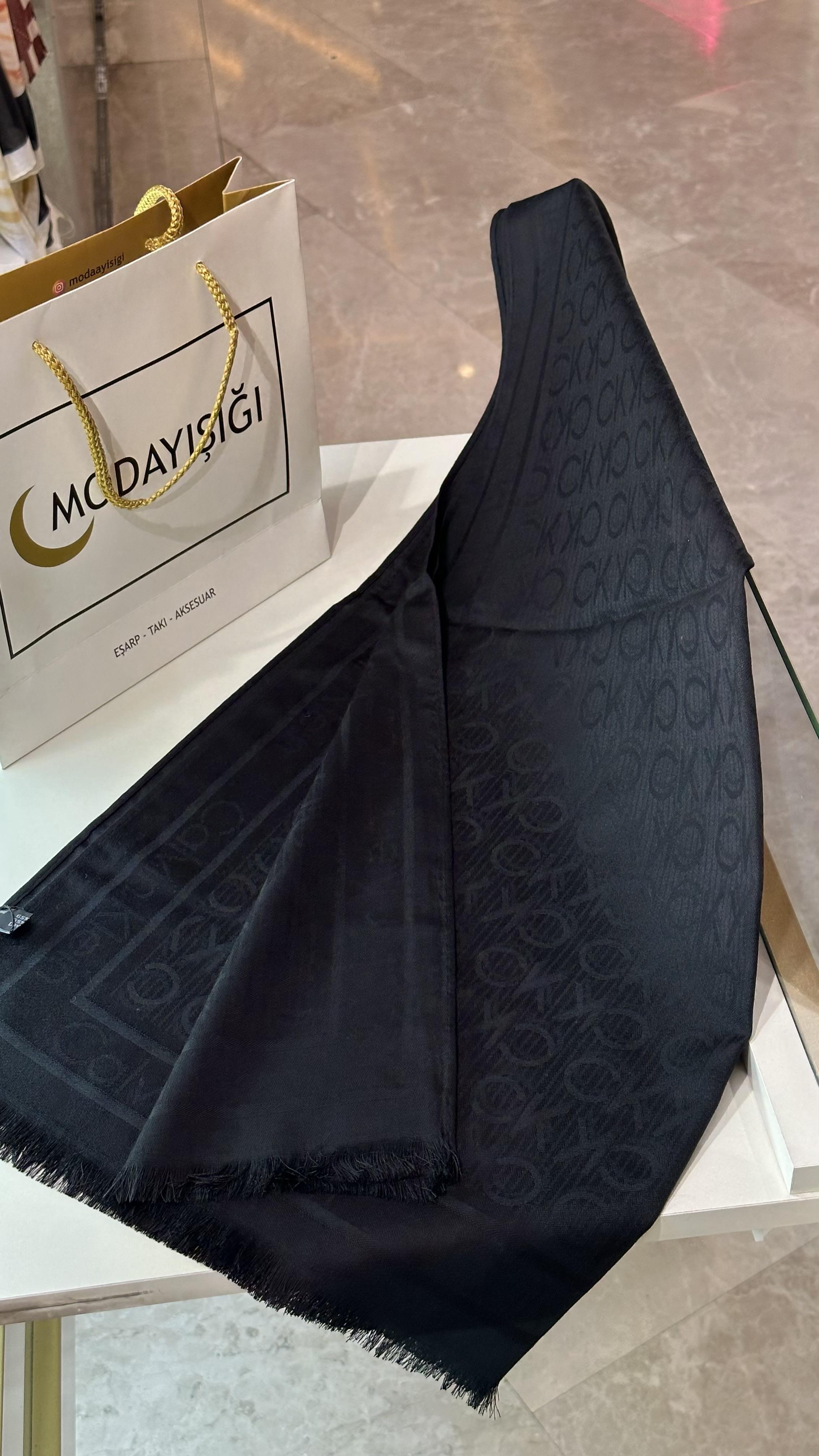 CK Yün Pamuk Şal Siyah