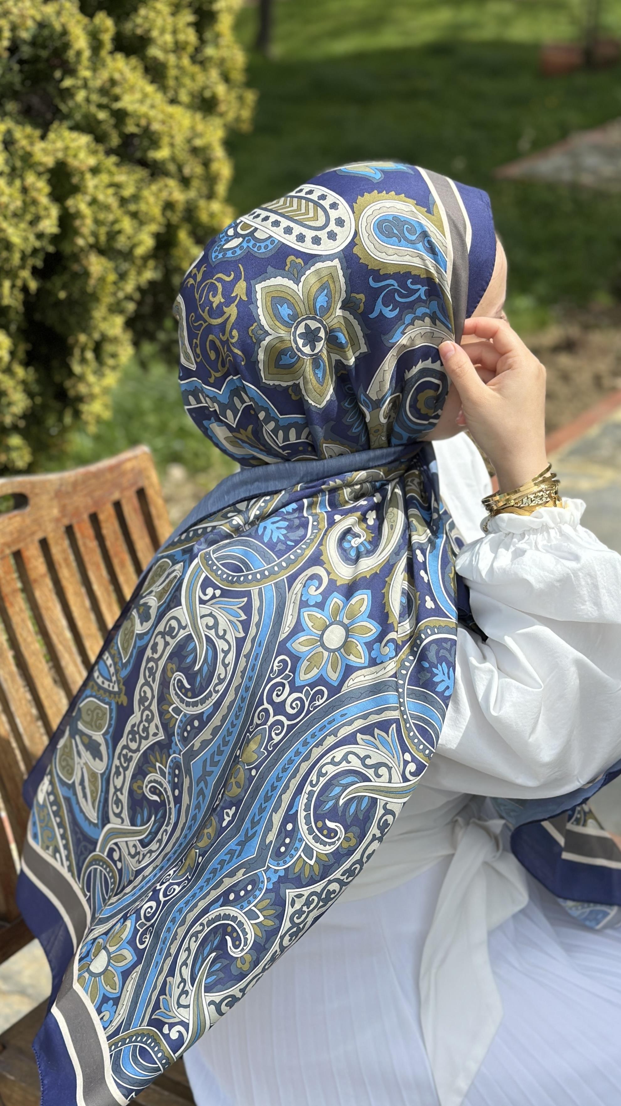 Luxy soft pamuk Mavi Şal