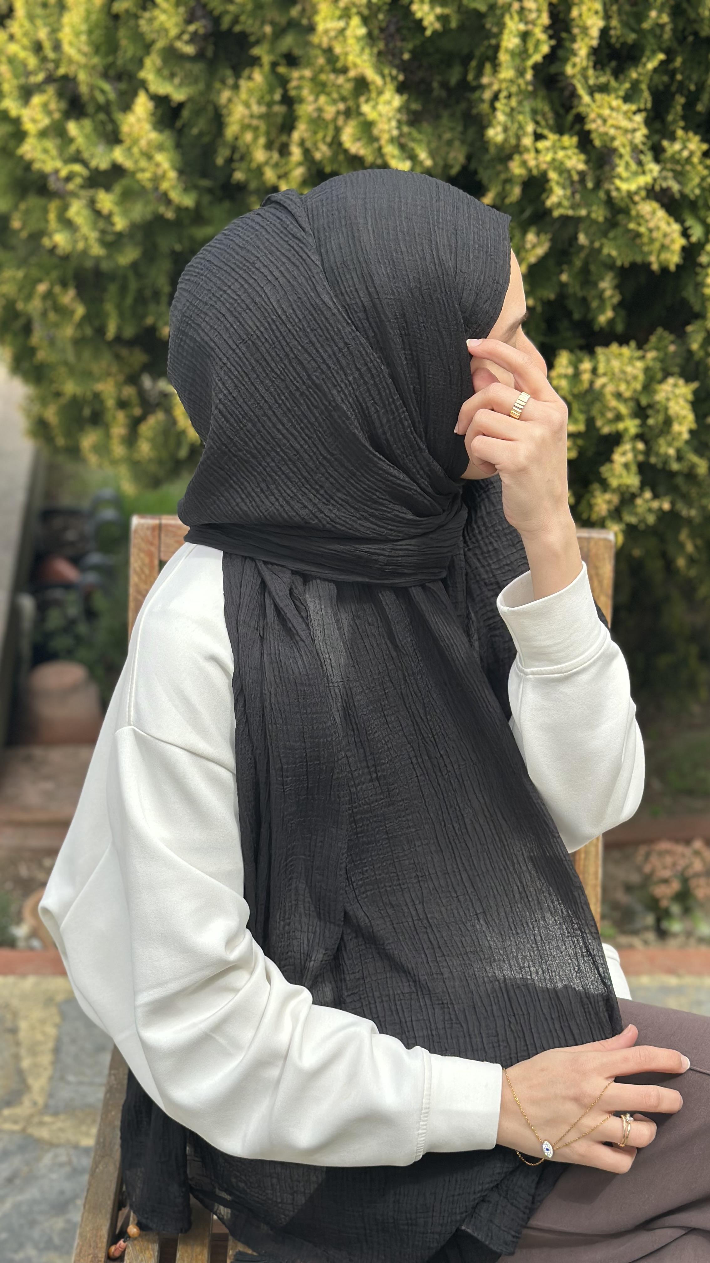 Müslin Kumaş Siyah