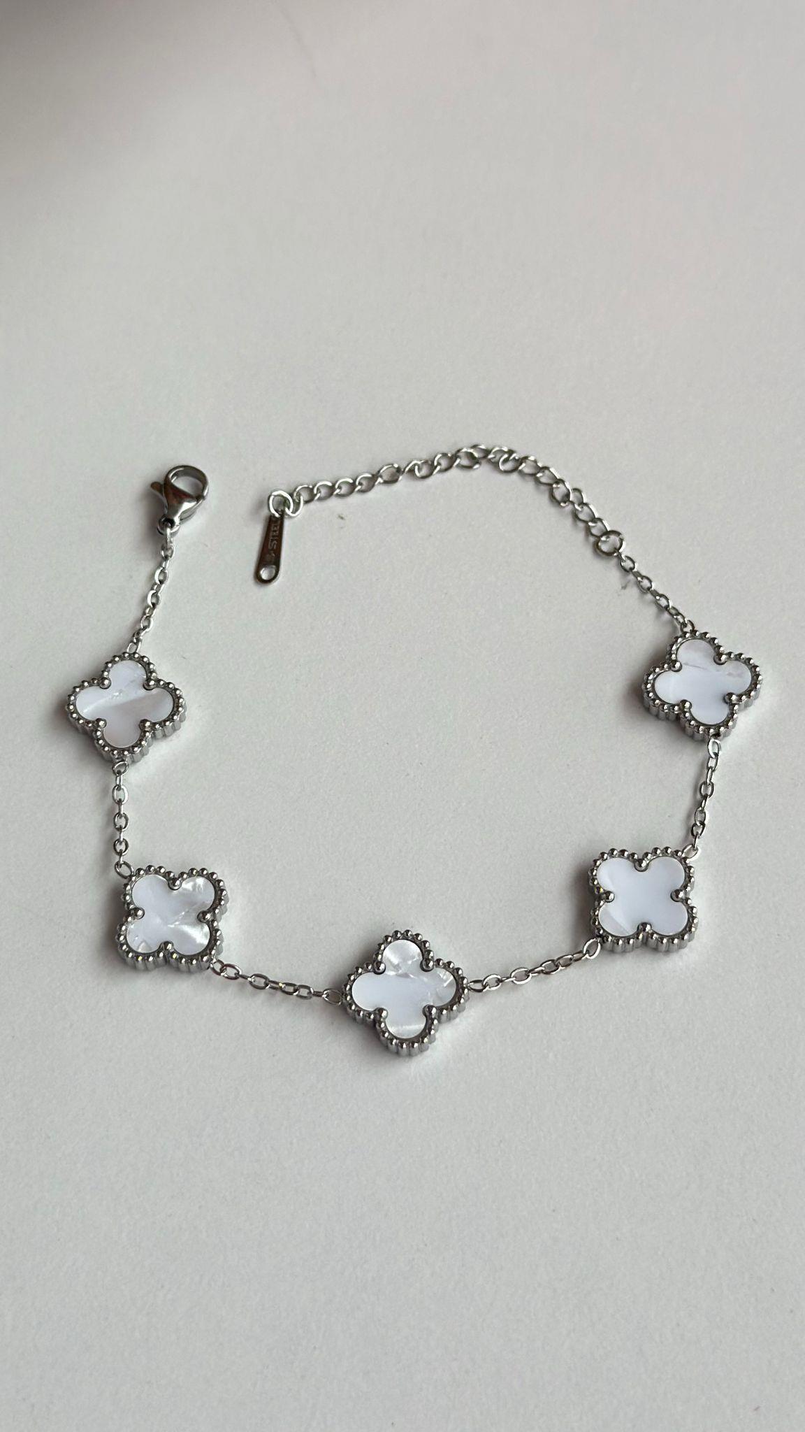 Yonca Çelik Bileklik Gümüş Metal Renk