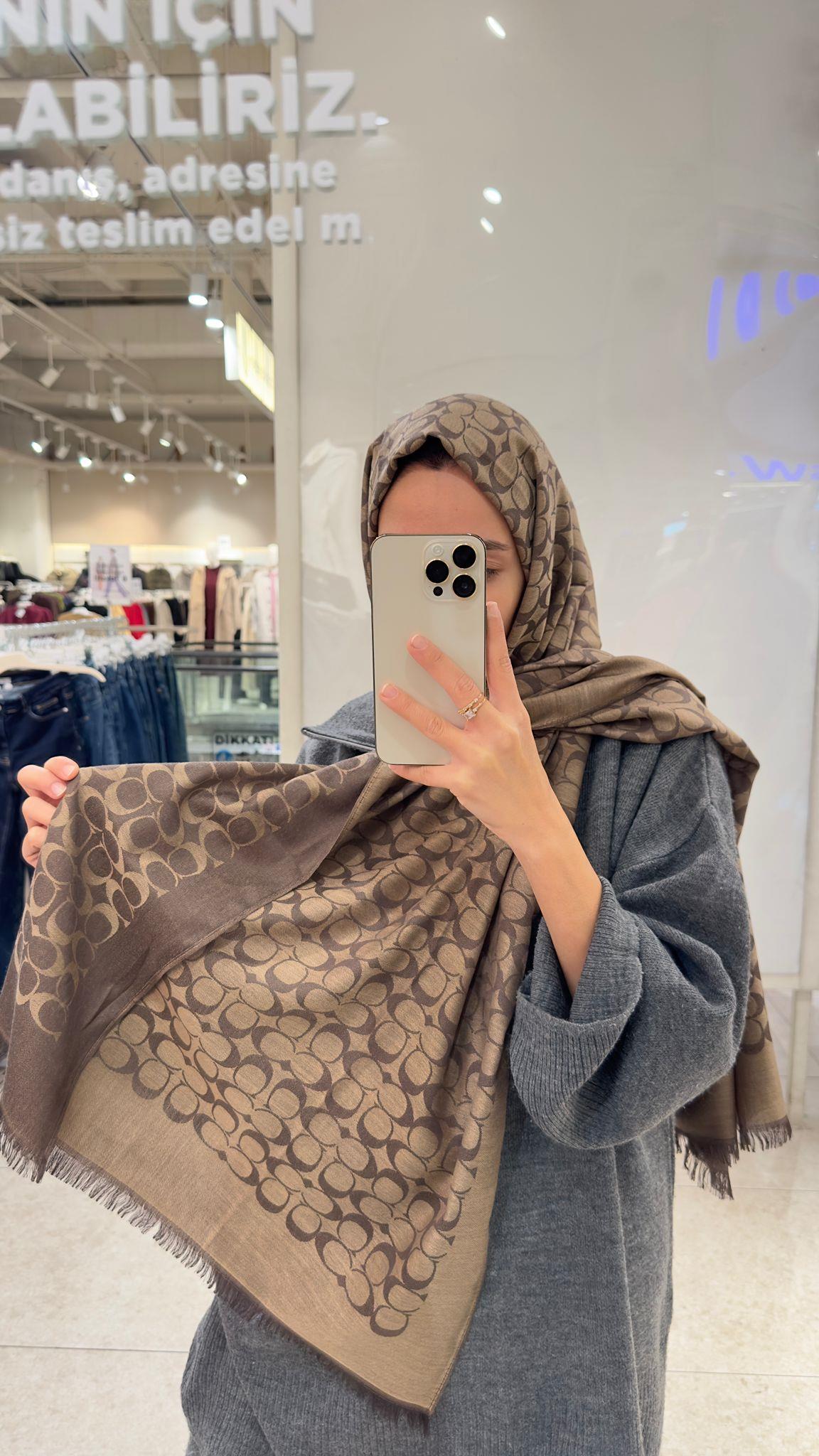 Yün Pamuk C Desen Kahve