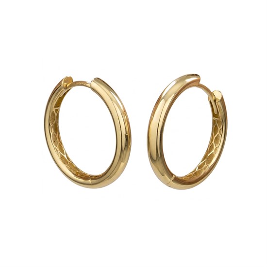 Halka 14 Ayar Altın Küpe