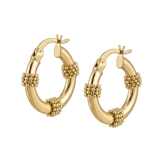 Dorikalı Halka Küpe 14 Ayar Altın