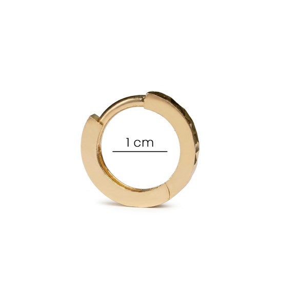 Desenli Halka Küpe 14 Ayar Altın