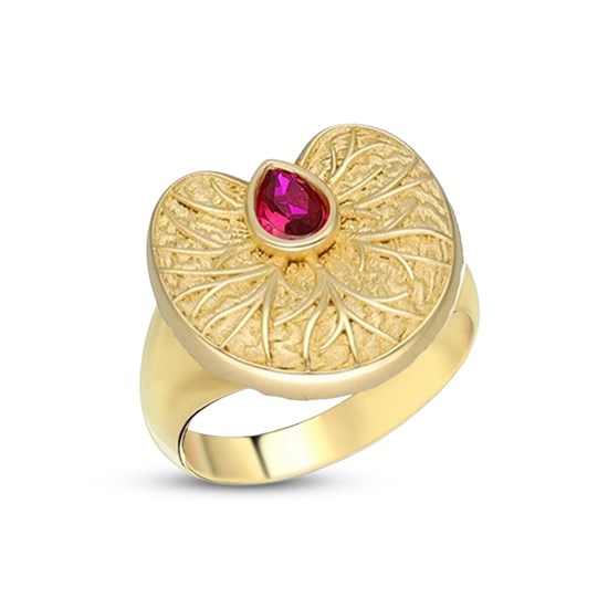 Cetaş Eterna Lotus Çiçek 14 Ayar Altın Yüzük
