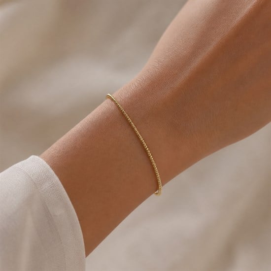 Dorikalı Minimal 14 Ayar Altın Bileklik