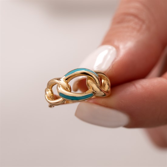 Cetaş Minima Mavi Mineli 14 Ayar Altın Yüzük