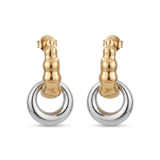 Sallantılı Halka Küpe 14 Ayar Altın